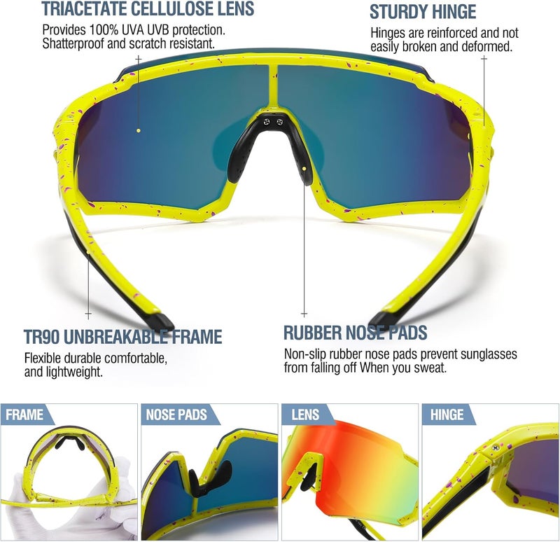 Duco Polarized Kids Sunglasses Youth Sports Cycling Shades Lightweight Frame UV400 Child Boys Girls Baseball SunGlasses DK310 - Image 3